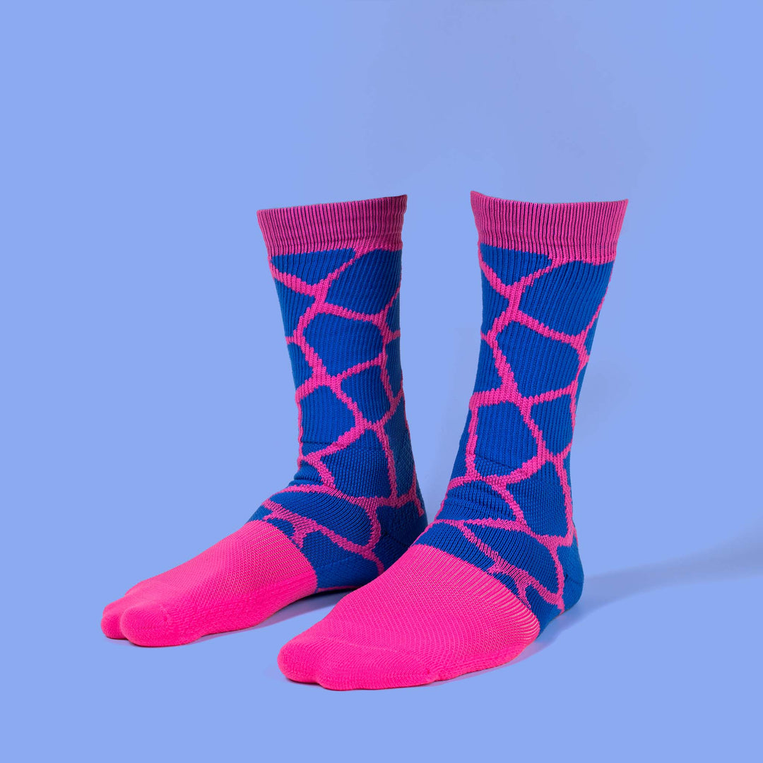 Pink/Blue Giraffe | Socks