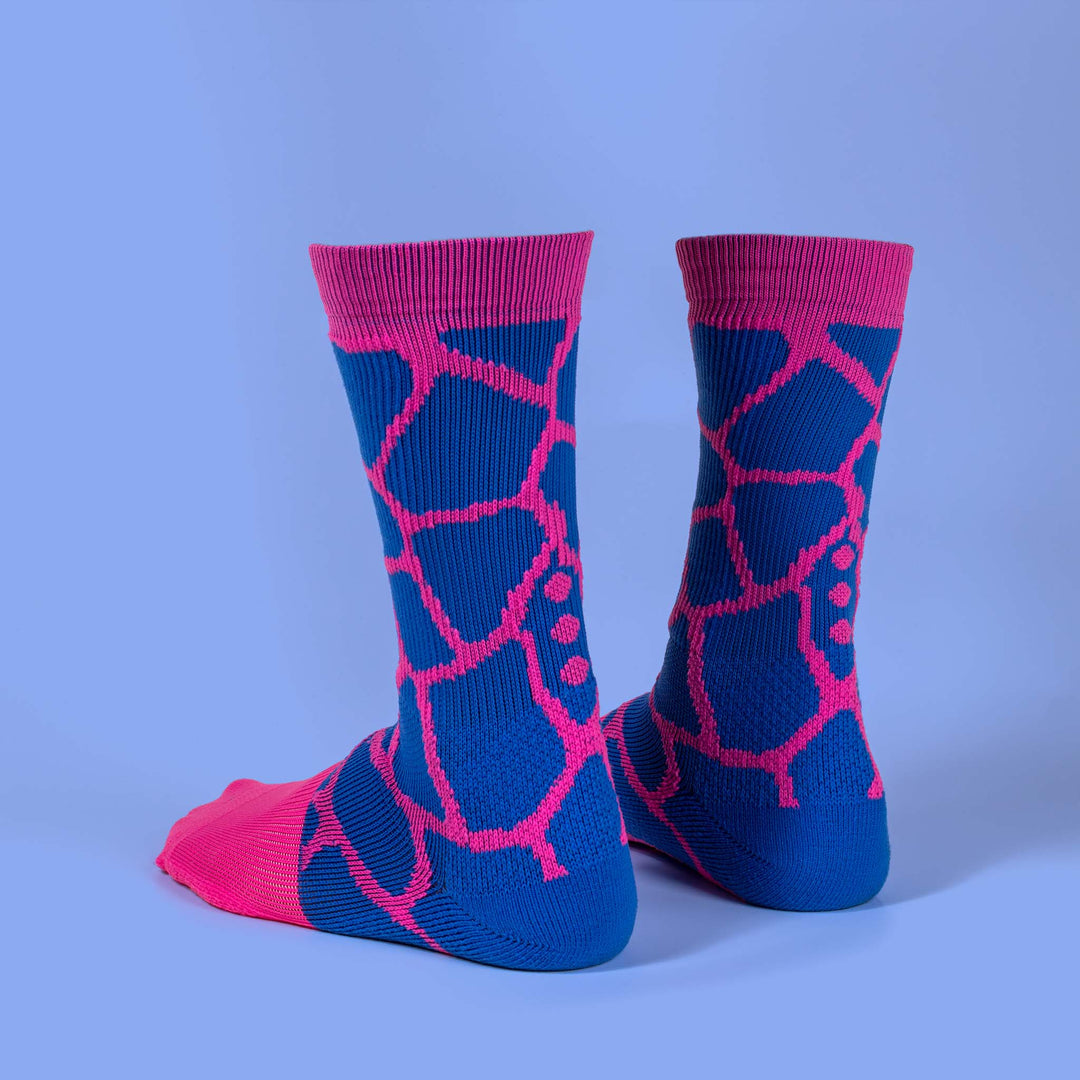 Pink/Blue Giraffe | Socks
